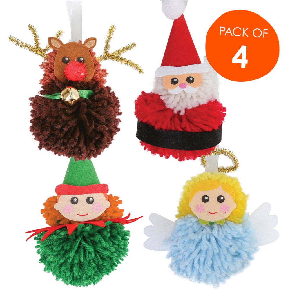 Christmas Pom Pom Character Kit Pack of 4 Sewing & Textiles