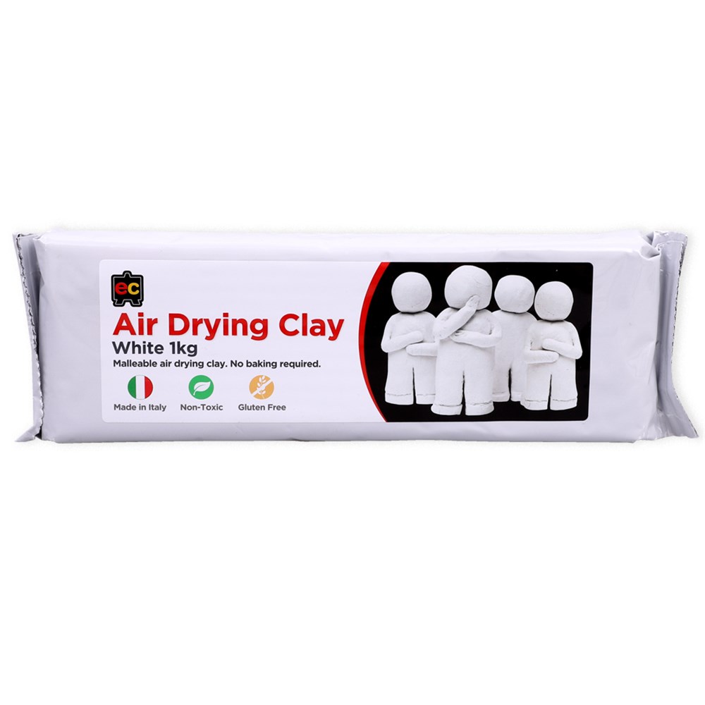 Ec Air Drying Clay White 1kg Pack Dough And Clay Cleverpatch