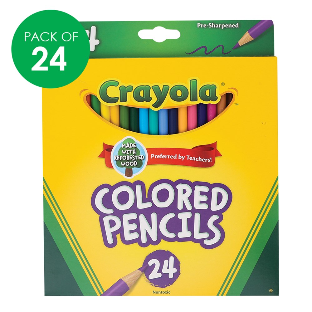 Crayola Coloured Pencils - Pack Of 24 - Cleverpatch 