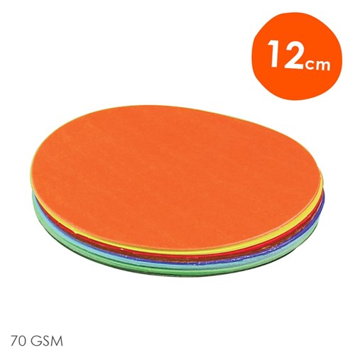 BRENEX Glossy Paper Circles - 12cm - Pack of 100