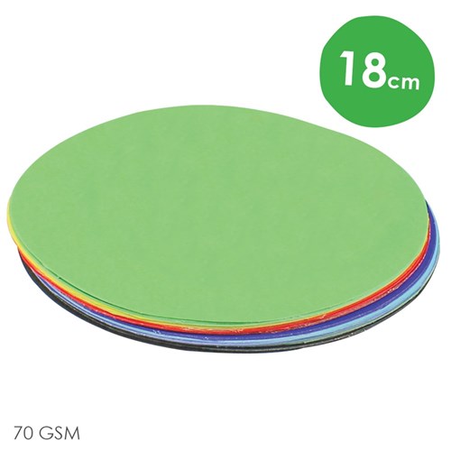 BRENEX Glossy Paper Circles -  18cm - Pack of 100