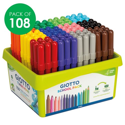 Giotto Turbo Colour Maxi Markers Classpack - Pack of 108