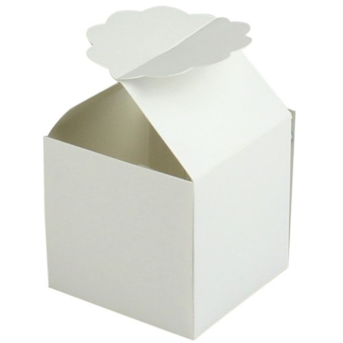 Cardboard Flower Gift Boxes - White - Pack of 20