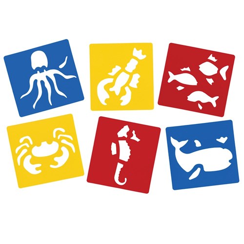 Sea Life Stencils - Pack of 6