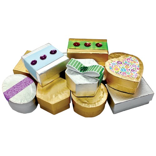 Metallic Boxes - Pack of 12