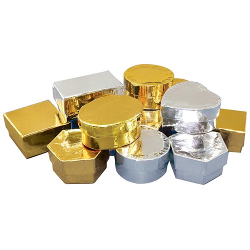 Metallic Boxes - Pack of 12