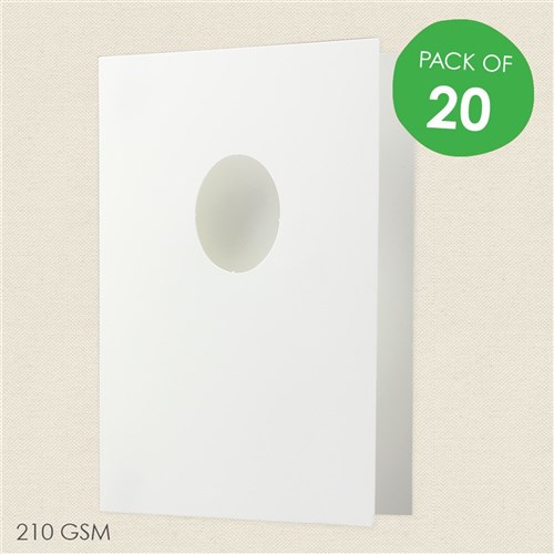 Cardboard Photo Frame Cards - White - Pack of 20