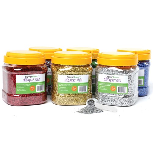 CleverPatch Coarse Glitter - 1kg Tub - Set of 6 Colours