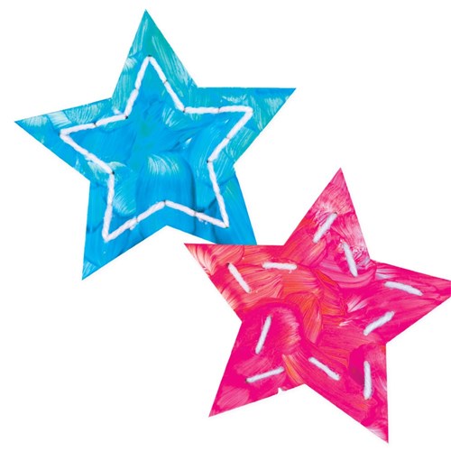 Cardboard Sewing Stars - White - Pack of 20