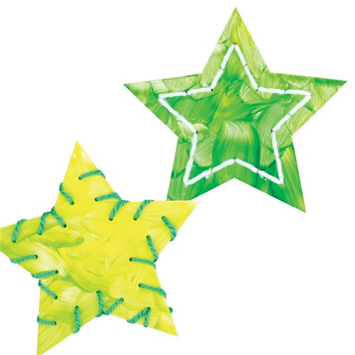 Cardboard Sewing Stars - White - Pack of 20