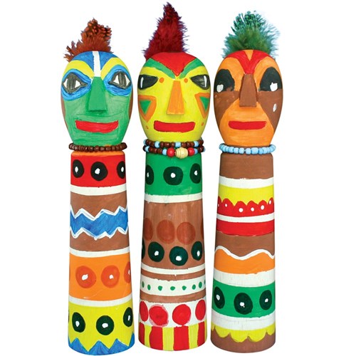 Wooden Totems - Pack of 10