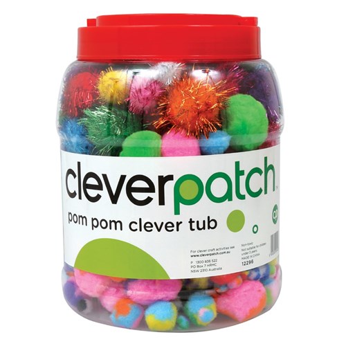 Pom Pom Clever Tub - Pack of 300, Pom Poms