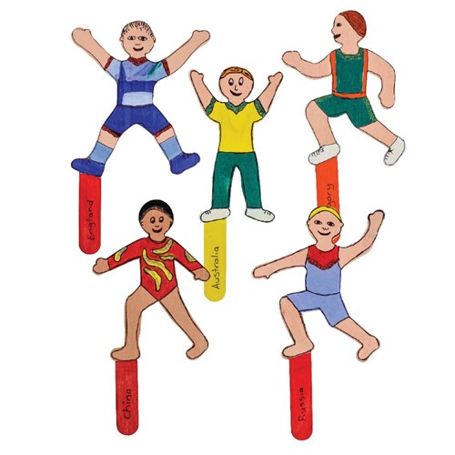 Craft Sticks - Active People - Pack of 6