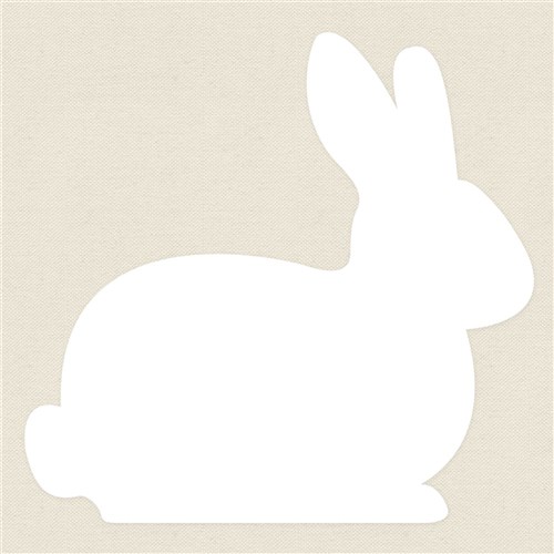 Cardboard Bunny Shape - White - Pack of 20