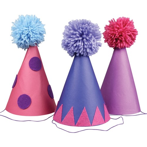 Cardboard Party Hats - White - Pack of 20