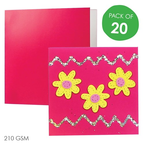 Square Cards - Pink - Pack of 20