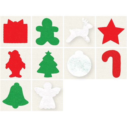 Christmas Felt Shapes - Pack of 30