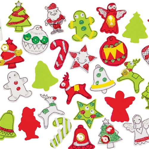 Christmas Foam Shapes - Pack of 60 | Foam | CleverPatch - Art & Craft ...