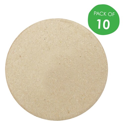 Papier Mache Circle Magnets - Pack of 10