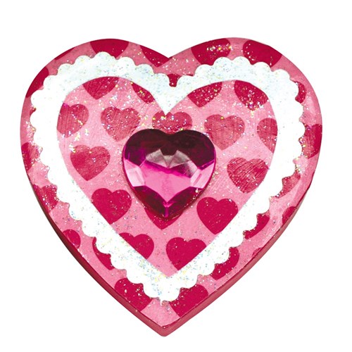 Papier Mache Heart Magnet - Pack of 10