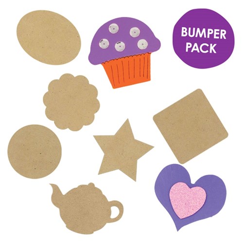 Large Wooden Shapes Bumper Pack - Pack of 160