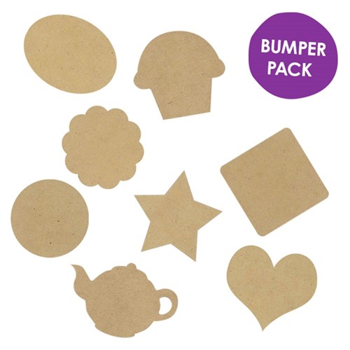 Large Wooden Shapes Bumper Pack - Pack of 160