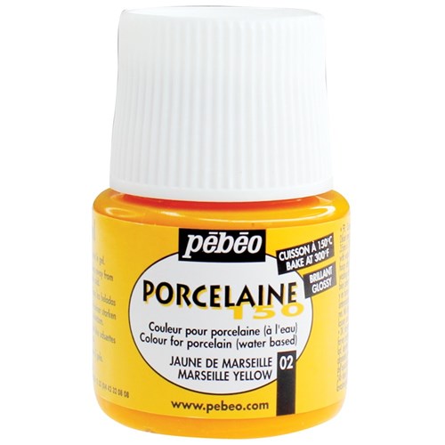 Pebeo Porcelain Paint - Yellow - 45ml