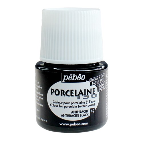 Pebeo Porcelain Paint - Black - 45ml