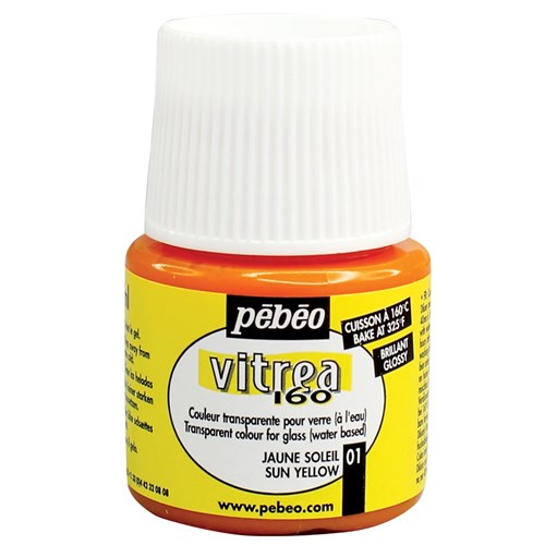 Pebeo Glass Paint - Yellow - 45ml