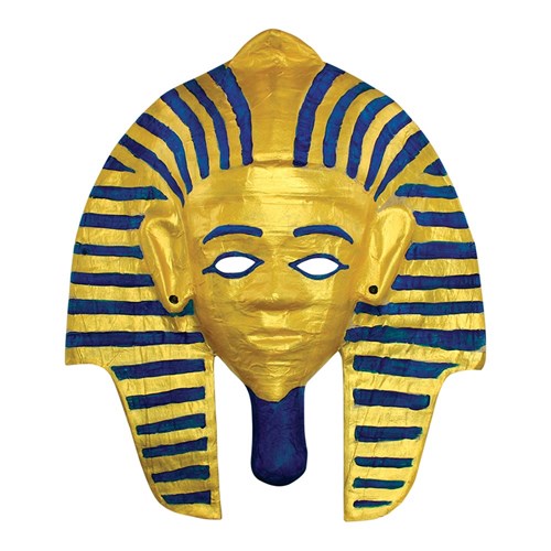 Papier Mache King Tut Mask - Pack of 10