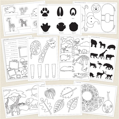 All About Wild Animals & the Jungle Blackline Masters - Pack of 10
