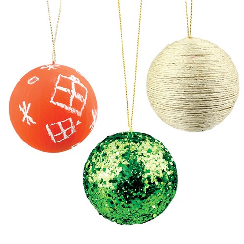 Papier Mache Baubles - Pack of 20