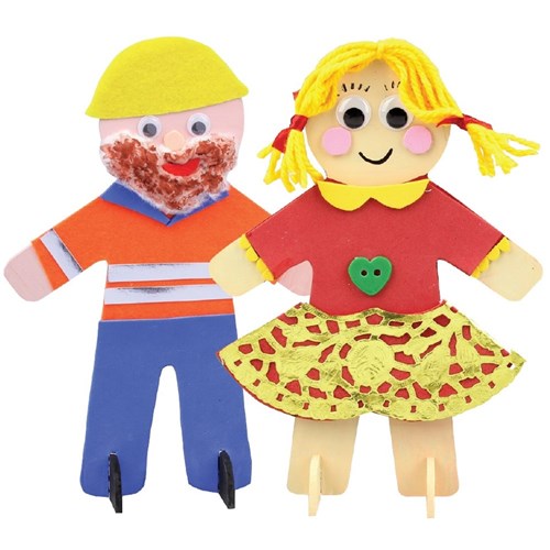 3D Wooden People - Pack of 20