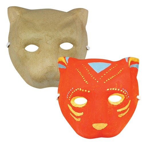 Papier Mache Jungle Cat Mask