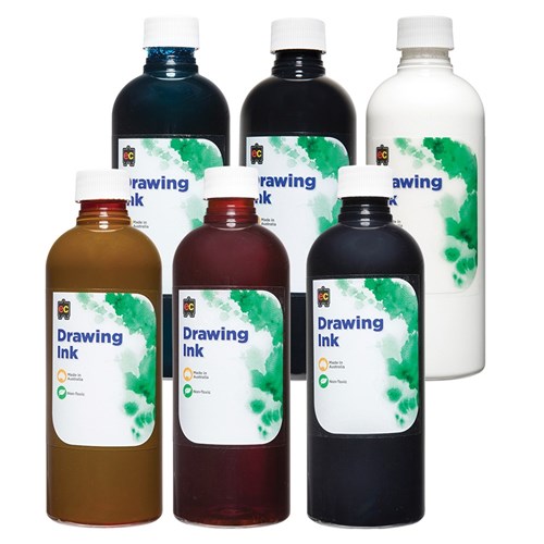EC Drawing Inks - 500ml - Set of 6 Colours