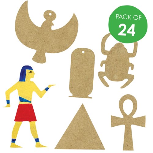 Wooden Egyptian Shapes - Pack of 24