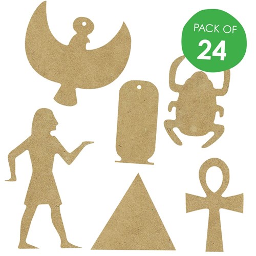 Wooden Egyptian Shapes - Pack of 24