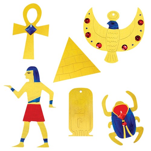 Wooden Egyptian Shapes - Pack of 24