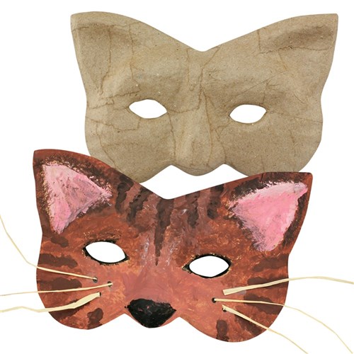 Papier Mache Cat Mask