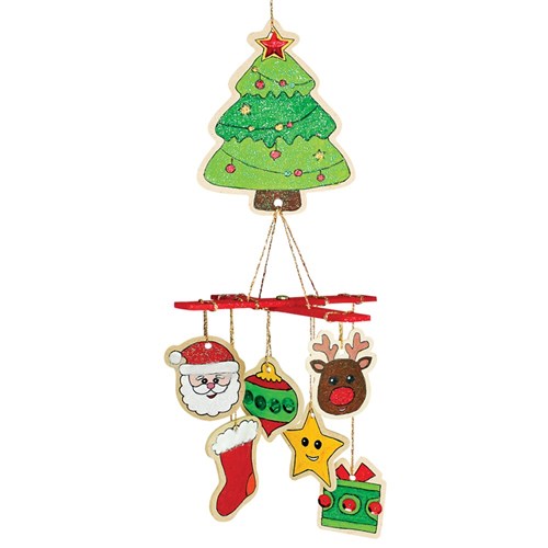 Wooden Christmas Mobile