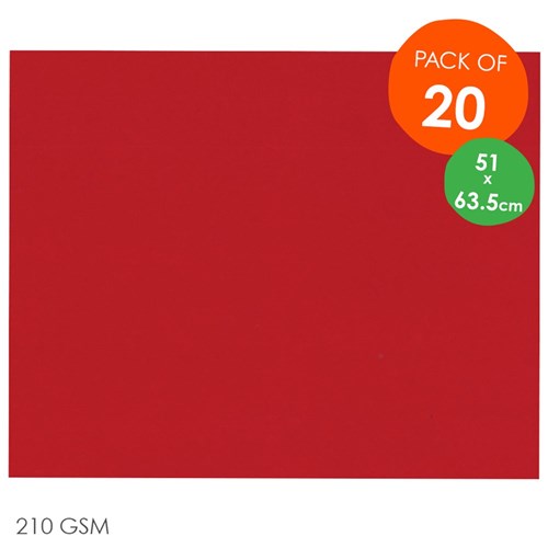 Quill MultiBoard - Red - 510 x 635mm - Pack of 20