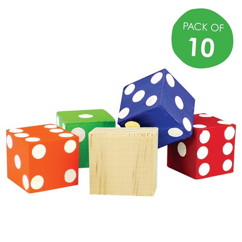 Wooden Cubes - Pack of 10