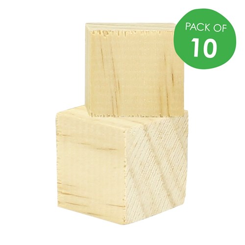 Wooden Cubes - Pack of 10