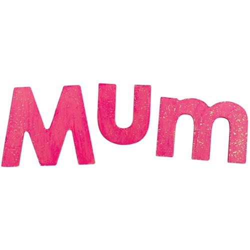 Wooden Mum Letters - Pack of 30