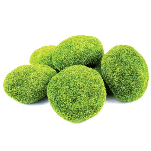 Imitation Moss Rocks - Pack of 6