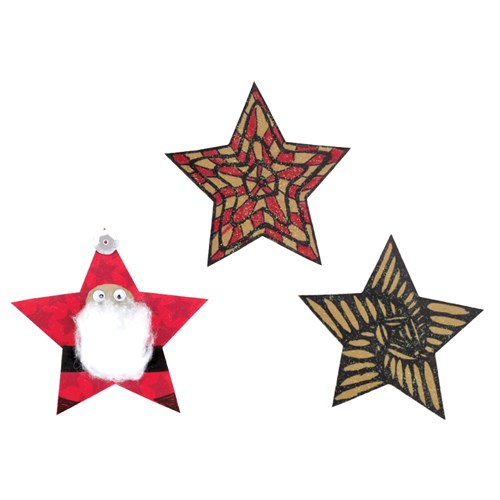 Cardboard Stars - Brown - Pack of 20