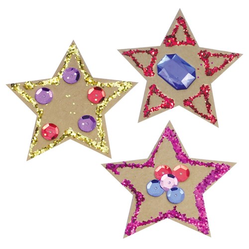 Cardboard Stars - Brown - Pack of 20