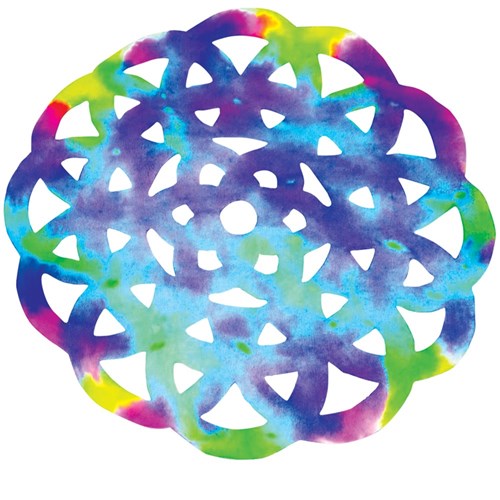 Colour Diffusing Paper Lace Circles - Pack of 50