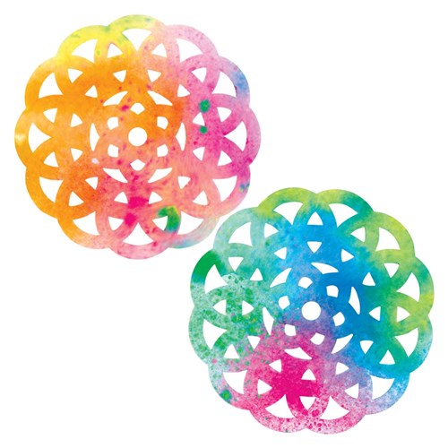 Colour Diffusing Paper Lace Circles - Pack of 50