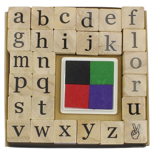 Wooden Stamp Set - Alphabet - Lowercase